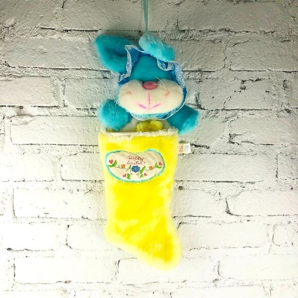 Vintage 80’s Happy Easter Bunny Small Stocking